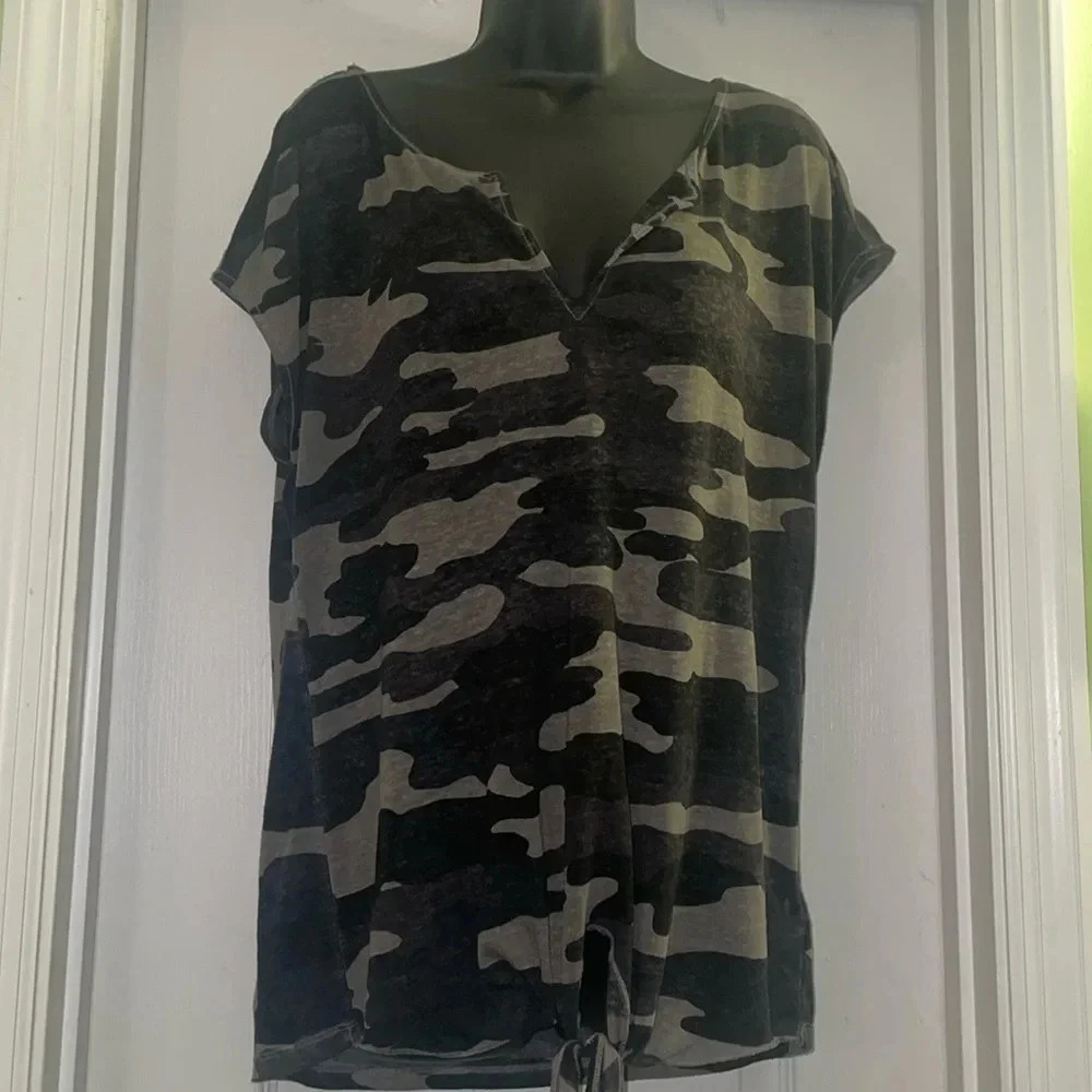 Lucky Brand Camo Camp Tee Shirt